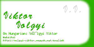 viktor volgyi business card